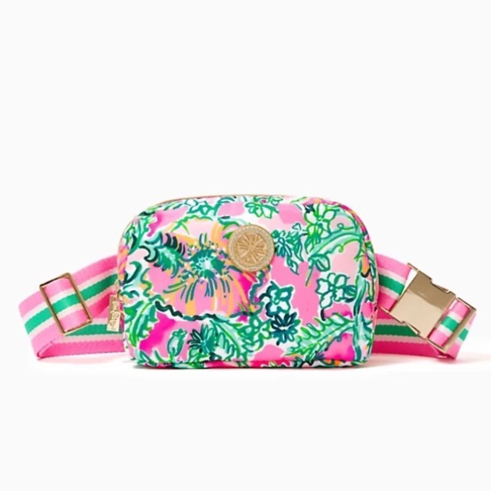 NWOT Sold Out Lilly Pulitzer Belt Bag Soleil Pink Perfect Poppy Fanny Pack